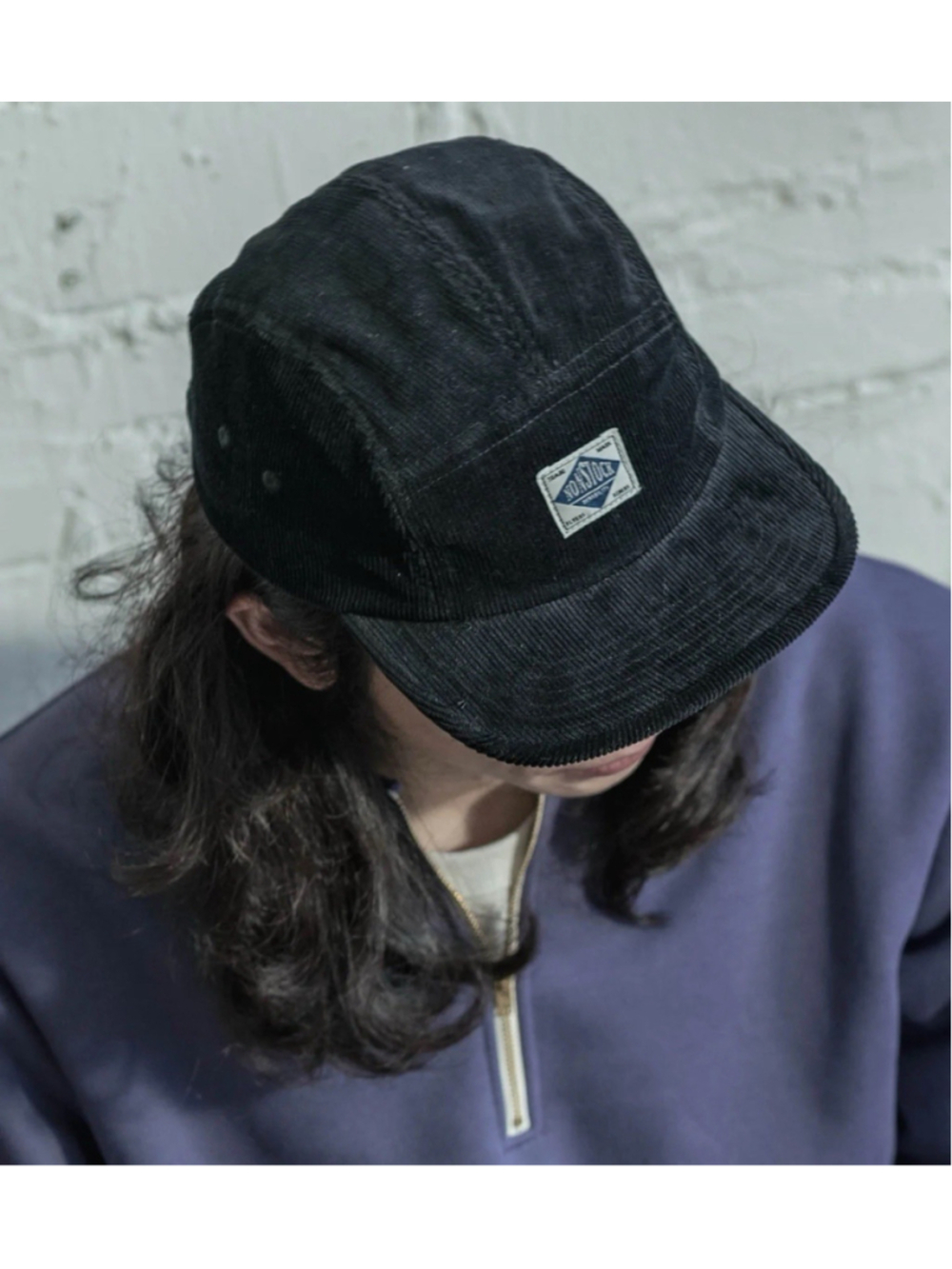 NON STOCK Corduroy 5 Panel Flat Peak Cap Winter Men's Casual Baseball Hat